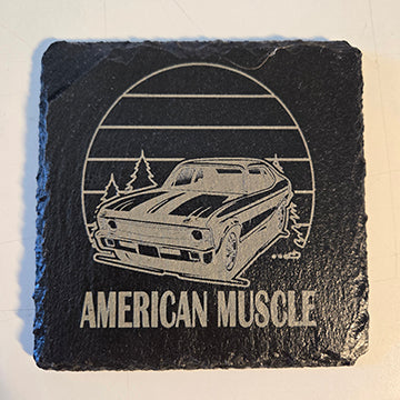 American Muscle car Slate coaster