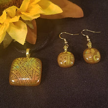 Load image into Gallery viewer, Dichroic Fused Glass Jewelry Gift Set Shimmery