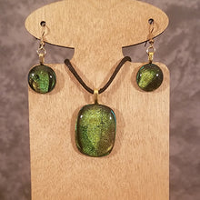 Load image into Gallery viewer, Dichroic Kiln Glass Jewelry set
