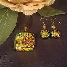 Load image into Gallery viewer, Dichroic Glass Jewelry Set gift, mothers day
