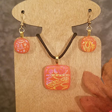 Load image into Gallery viewer, Dichroic Glass Jewelry gift Set, Present, unisex