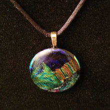 Load image into Gallery viewer, Sparkly Dichroic Fused Glass Jewelry necklace gift
