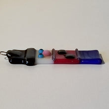 Load image into Gallery viewer, Fused Glass Nutcracker Ornament holiday bauble security guard gift