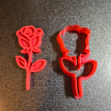 Load image into Gallery viewer, Rose Cookie Cutter Stamp Set 3d printed Petg #cookiecutter