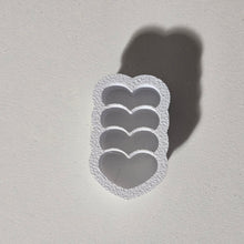 Load image into Gallery viewer, Stacked heart clay cutter 3d printed polymer clay tools