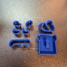 Load image into Gallery viewer, Chimney Santa Cookie Cutter Stamp Set, 3d printed, #Christmascookie #santa #cookiecutter #petg