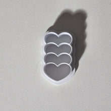 Load image into Gallery viewer, Stacked heart clay cutter 3d printed polymer clay tools