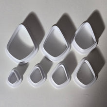 Load image into Gallery viewer, 3d printed trapezoid dangle shaped earring cutters set of 7