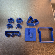 Load image into Gallery viewer, Chimney Santa Cookie Cutter Stamp Set, 3d printed, #Christmascookie #santa #cookiecutter #petg