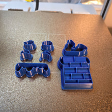 Load image into Gallery viewer, Chimney Santa Cookie Cutter Stamp Set, 3d printed, #Christmascookie #santa #cookiecutter #petg