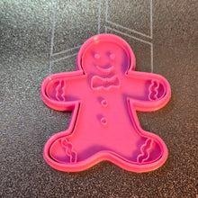 Load image into Gallery viewer, Christmas Cookie Cutter Stamp Set, Gingerbread Man Candy Cane Tree 3d printed #cookiecutters