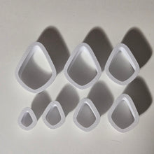 Load image into Gallery viewer, 3d printed trapezoid dangle shaped earring cutters set of 7