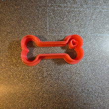 Load image into Gallery viewer, Dog Bone with Heart Cookie Cutter 3d printed petg clay cutter, #cookiecutter