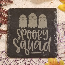 Load image into Gallery viewer, Halloween coasters, set of 4, Halloween fun, spooky squad ghosts coaster, ghosts, table protector
