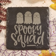 Load image into Gallery viewer, Halloween coasters, set of 4, Halloween fun, spooky squad ghosts coaster, ghosts, table protector
