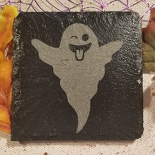 Load image into Gallery viewer, snarky ghost Halloween coasters, set of 4, Halloween fun, ghost coaster, table protector
