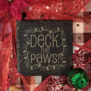 Pet Themed slate Coaster, engraved with 