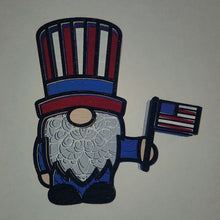 Load image into Gallery viewer, Patriotic gnome ornament, Americana, 7 layer wood gnome, 4th of July, Independence Day
