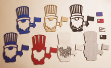 Load image into Gallery viewer, Patriotic gnome ornament, Americana, 7 layer wood gnome, 4th of July, Independence Day