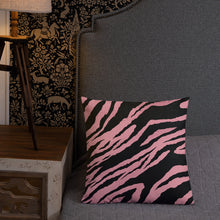 Load image into Gallery viewer, 18x18 All over print premium pillow abstract jungle pattern back