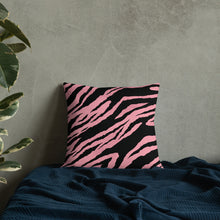 Load image into Gallery viewer, 18x18 All over print premium pillow abstract jungle pattern back