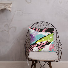 Load image into Gallery viewer, 18x18 All over print premium pillow abstract jungle pattern