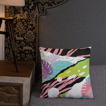 Load image into Gallery viewer, 18x18 All over print premium pillow abstract jungle pattern