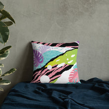 Load image into Gallery viewer, 18x18 All over print premium pillow abstract jungle pattern