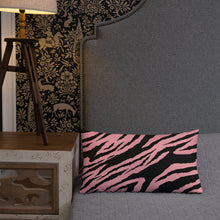 Load image into Gallery viewer, 20x12 All over print premium pillow abstract jungle pattern back