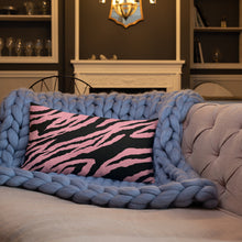 Load image into Gallery viewer, 20x12 All over print premium pillow abstract jungle pattern back