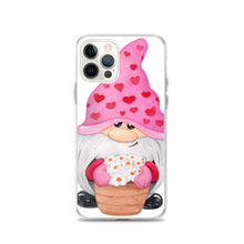 Load image into Gallery viewer, iPhone 12 pro case Gnome iPhone Case, heart gnome, pink, love gnome, phone protection, gnome with flowers phone case
