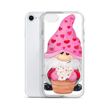 Load image into Gallery viewer, Gnome iPhone Case, heart gnome, pink, love gnome, phone protection, gnome with flowers phone case iPhone 7 iPhone 8
