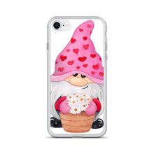 Load image into Gallery viewer, iPhone se phone case Gnome iPhone Case, heart gnome, pink, love gnome, phone protection, gnome with flowers phone case
