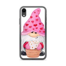 Load image into Gallery viewer, iPhone xr phone case Gnome iPhone Case, heart gnome, pink, love gnome, phone protection, gnome with flowers phone case
