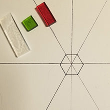 Load image into Gallery viewer, Glass Snowflake Ornament Suncatcher red green winter snow decoration