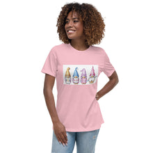 Load image into Gallery viewer, pink Gnomes tee, gnomes t-shirt, Shirt, Women&#39;s Relaxed T-Shirt, tee, 4 gnomes, gnomie t-shirt
