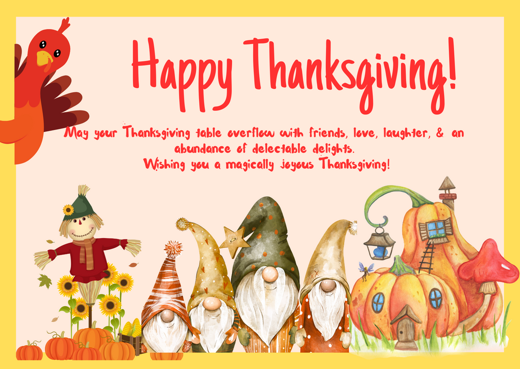 Thanksgiving card Png file digital download