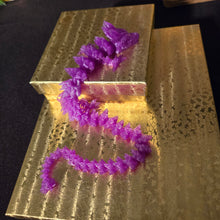 Load image into Gallery viewer, Purple glitter articulated dragon 3d print
