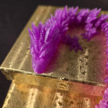 Load image into Gallery viewer, Purple glitter articulated dragon 3d print

