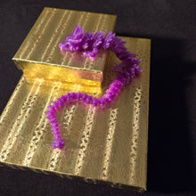 Load image into Gallery viewer, Purple glitter articulated dragon 3d print
