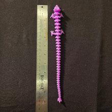 Load image into Gallery viewer, Purple glitter articulated dragon 3d print
