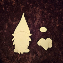 Load image into Gallery viewer, DIY wood blank Gnome with heart
