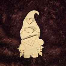 Load image into Gallery viewer, DIY unfinished wood blank gnome girl #1 with love letter
