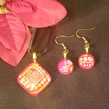 Load image into Gallery viewer, Dazzling Dichroic Red Glass Jewelry Gift Set
