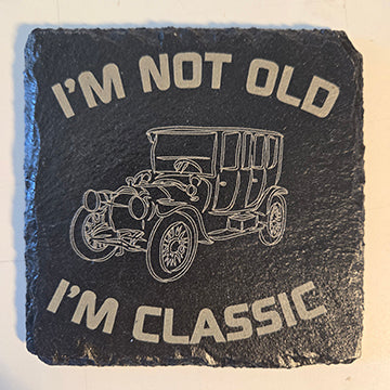 Snarky, Classic car themed slate coaster 