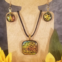 Load image into Gallery viewer, Dichroic Glass Jewelry Set gift, mothers day
