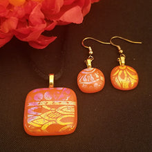 Load image into Gallery viewer, Dichroic Glass Jewelry gift Set, Present, unisex

