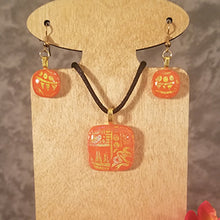 Load image into Gallery viewer, Dichroic Glass Jewelry Gift Set, Mom, Mothers day
