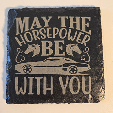 classic car themed slate coaster 