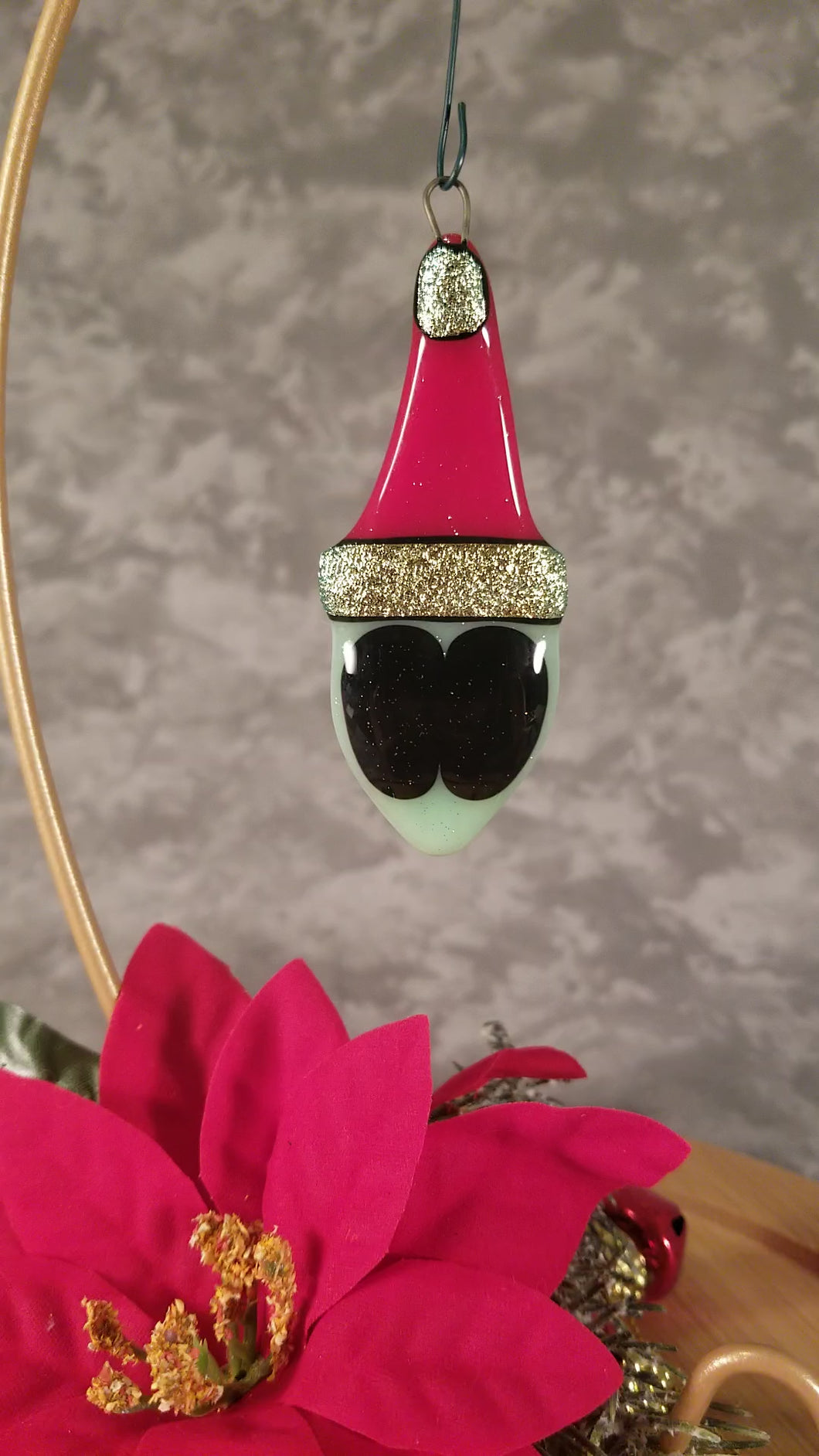 Glass ornaments, whimsical Christmas decorations